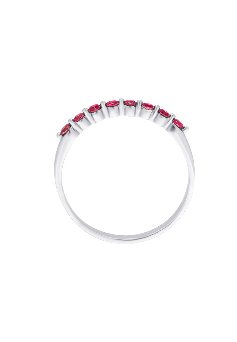 TOMEI Ruby Eternity Ring, White Gold 750