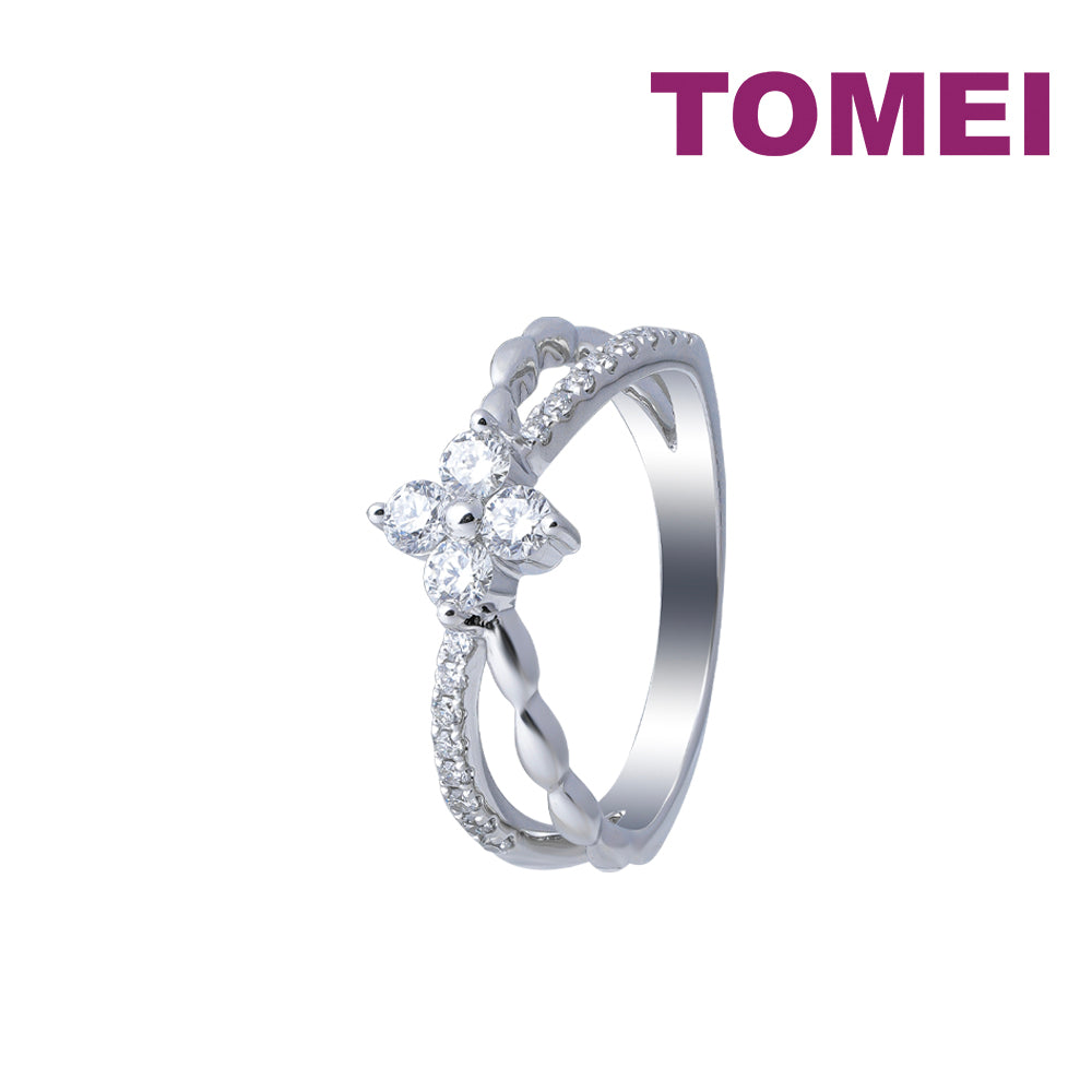 TOMEI 【爱的光辉】Brilliant Love Ring, White Gold 750