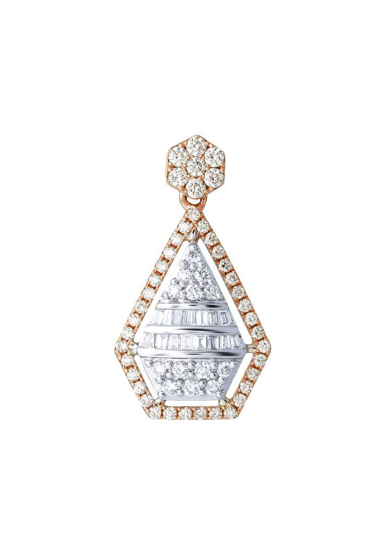 TOMEI 【爱的浪漫点滴】Romantic Droplet Pendant, White+Rose Gold 750