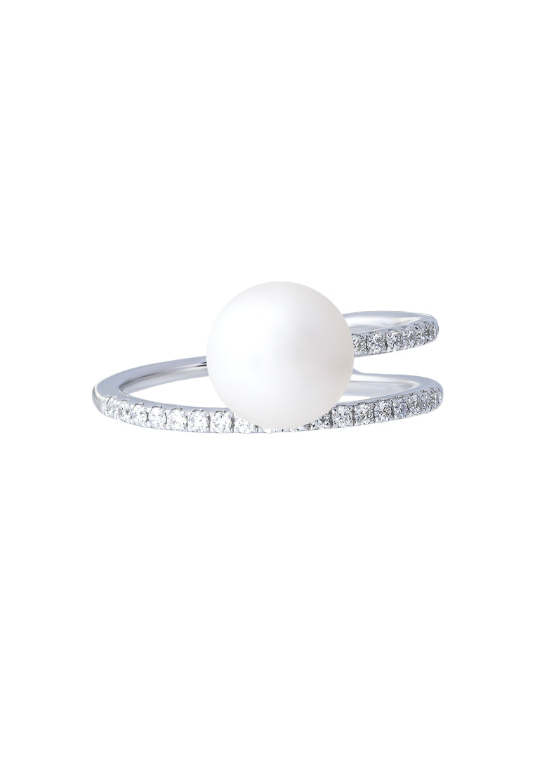 TOMEI 【珍爱多美】Pure Love Pearl Ring, White Gold 585