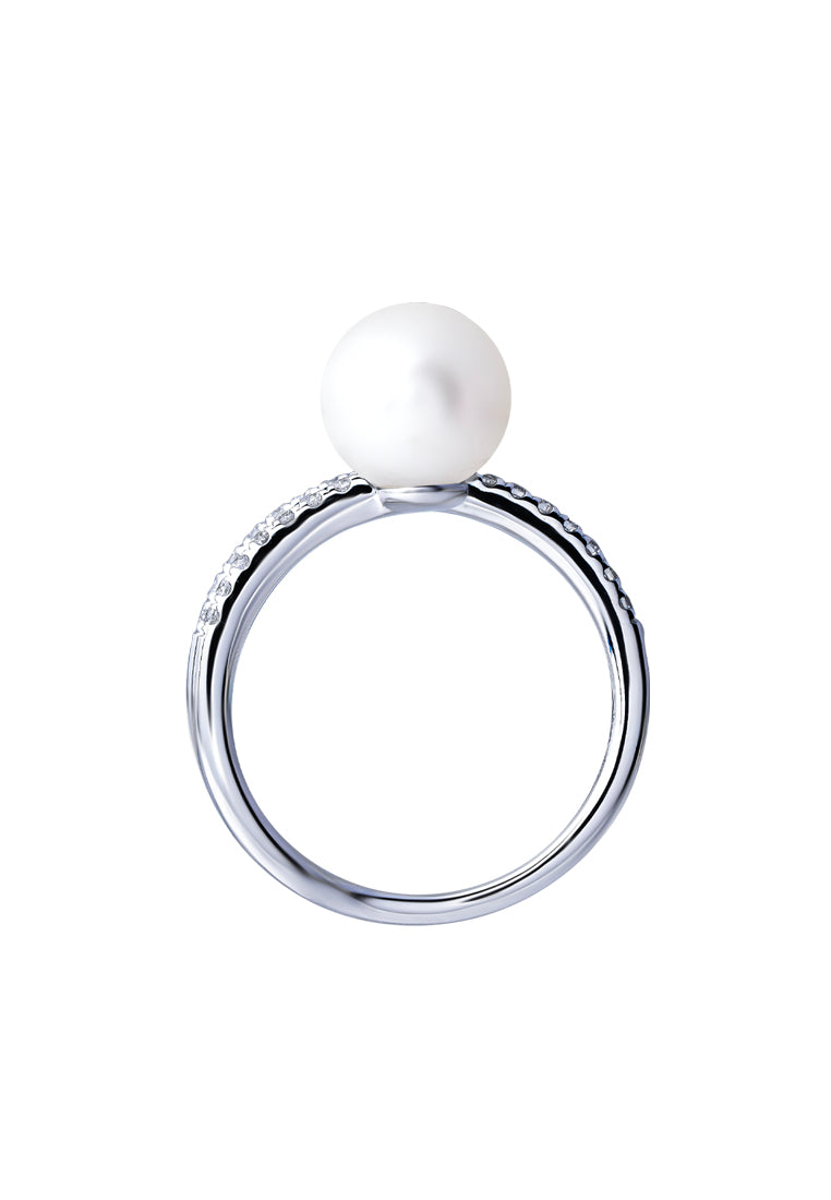 TOMEI 【珍爱多美】Pure Love Pearl Ring, White Gold 585