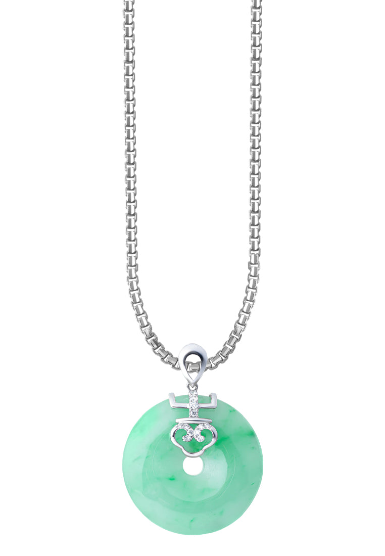 TOMEI 【圆满和美】Jade Of Completeness Pendant, White Gold 750