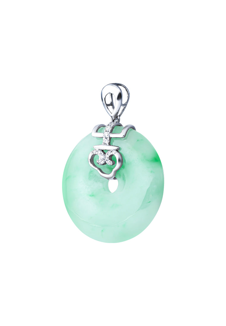TOMEI 【圆满和美】Jade Of Completeness Pendant, White Gold 750
