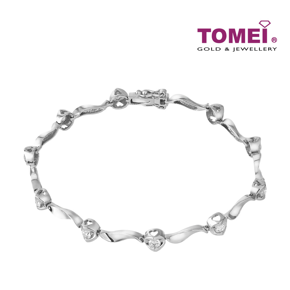 TOMEI Frontispiece of Spectacular Sparks Bracelet, Diamond White Gold 750 (DM0012510)