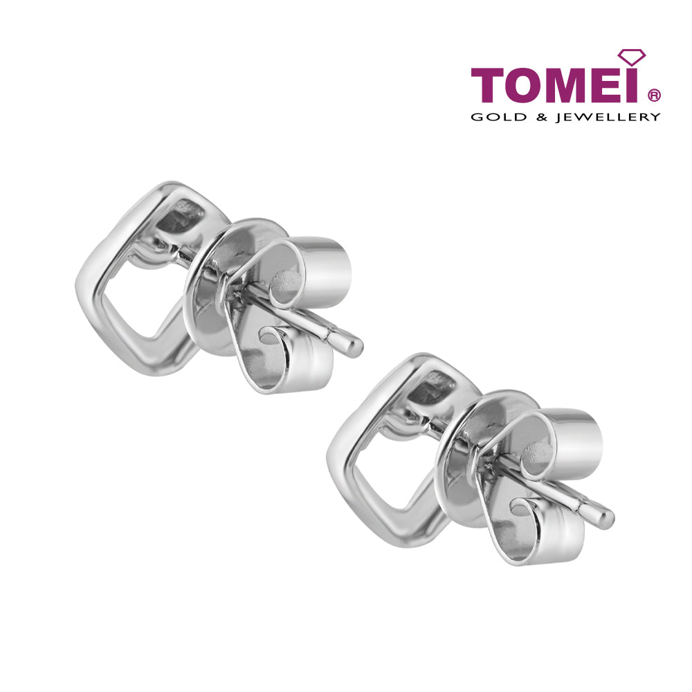 Feel My Love Earrings | Tomei White Gold 375 (9K) (E1804)