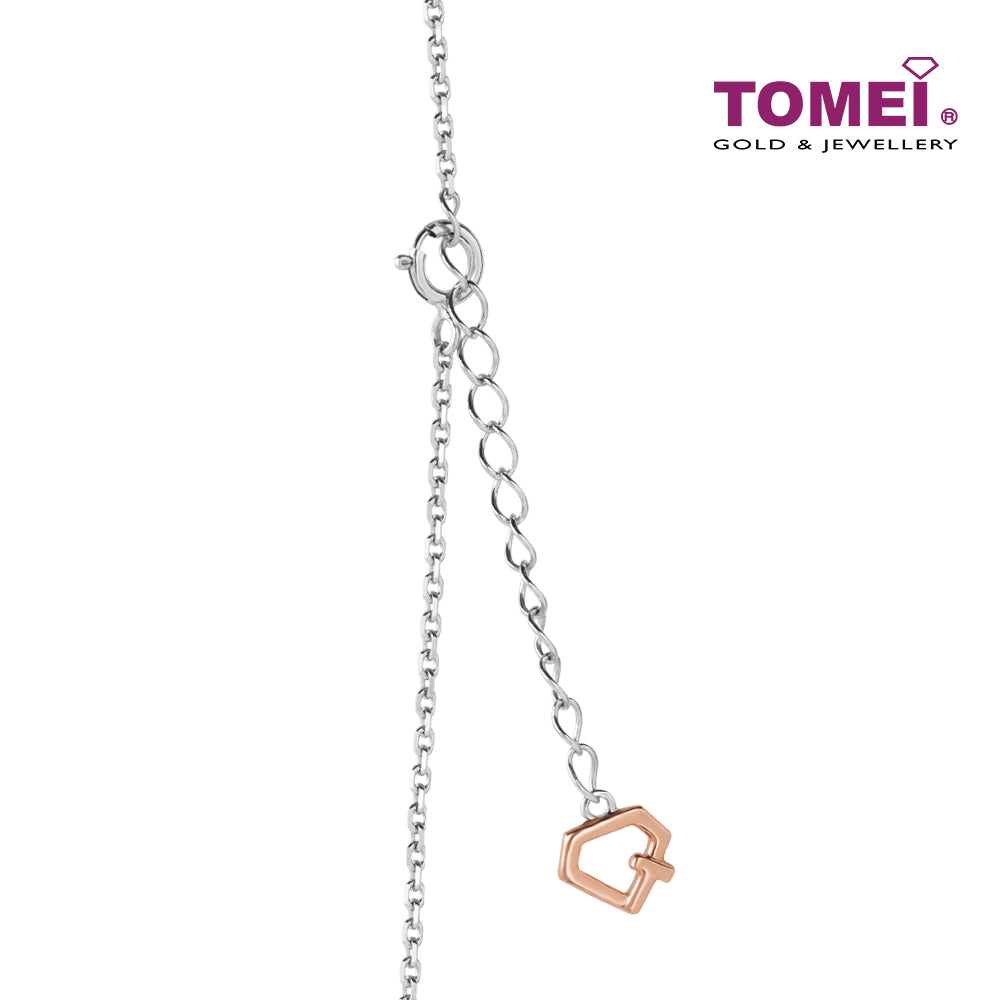 TOMEI Noel Artistry Collection Diamond Necklace, White+Rose Gold 585