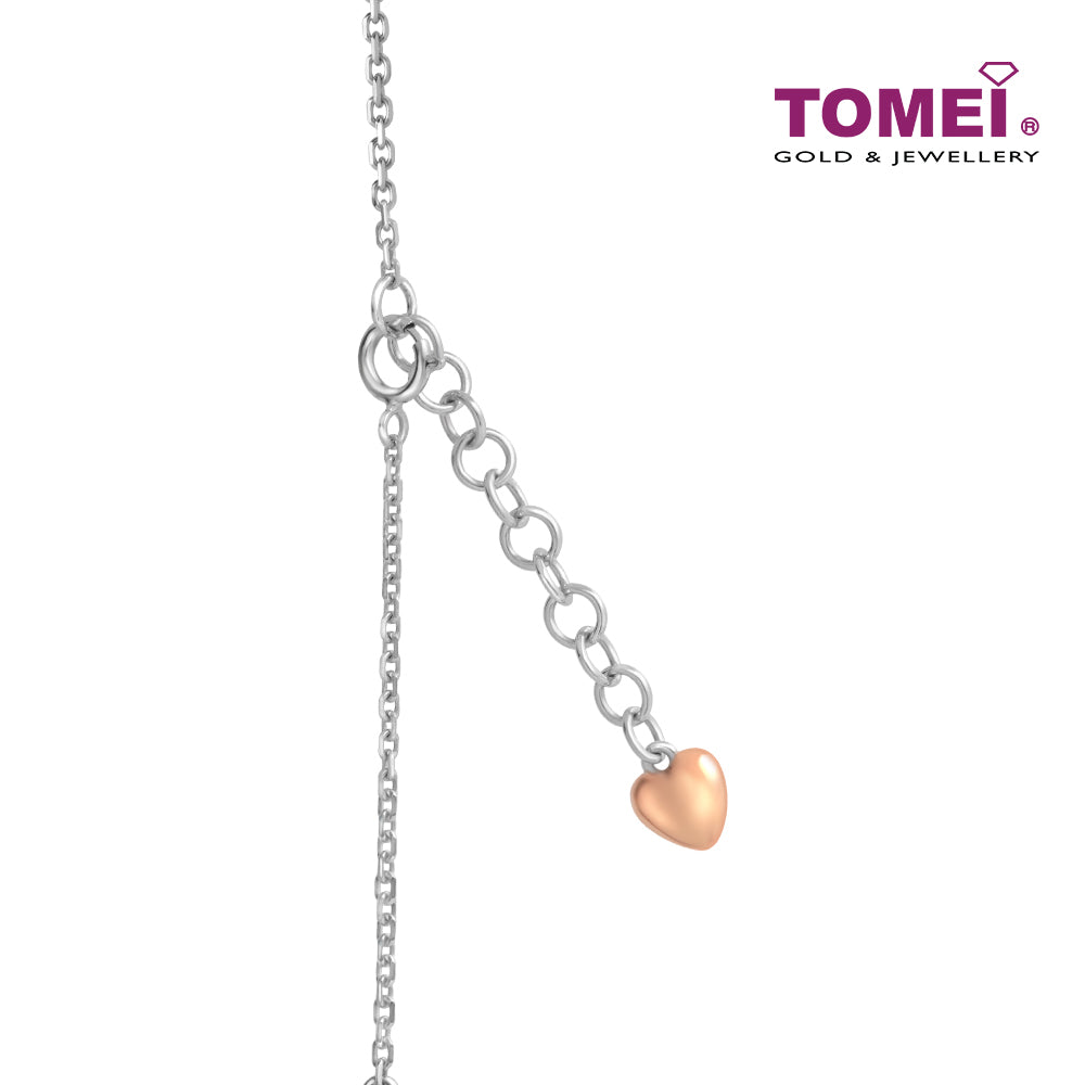 TOMEI Noel Artistry Collection Diamond Necklace, White+Rose Gold 585