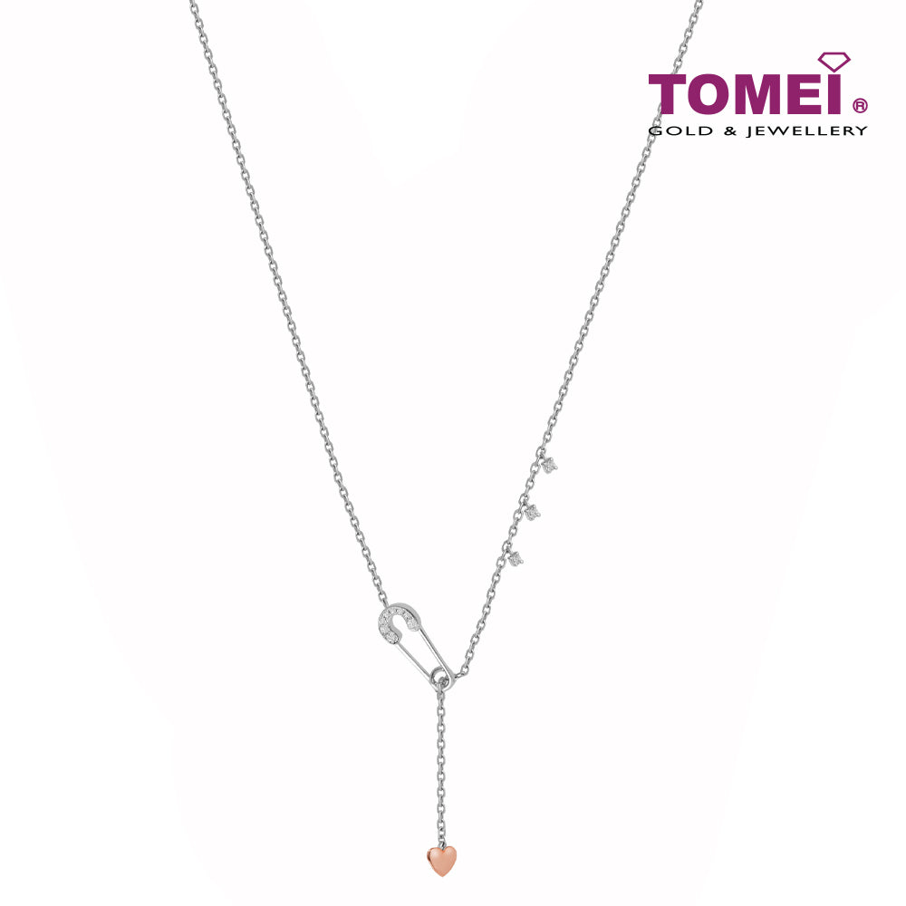 TOMEI Noel Artistry Collection Diamond Necklace, White+Rose Gold 585
