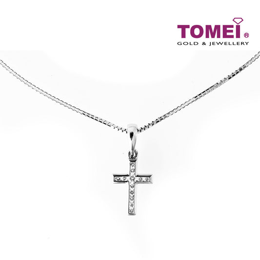 TOMEI Hope and Glory Pendant Set, White Gold 585 (P3344)
