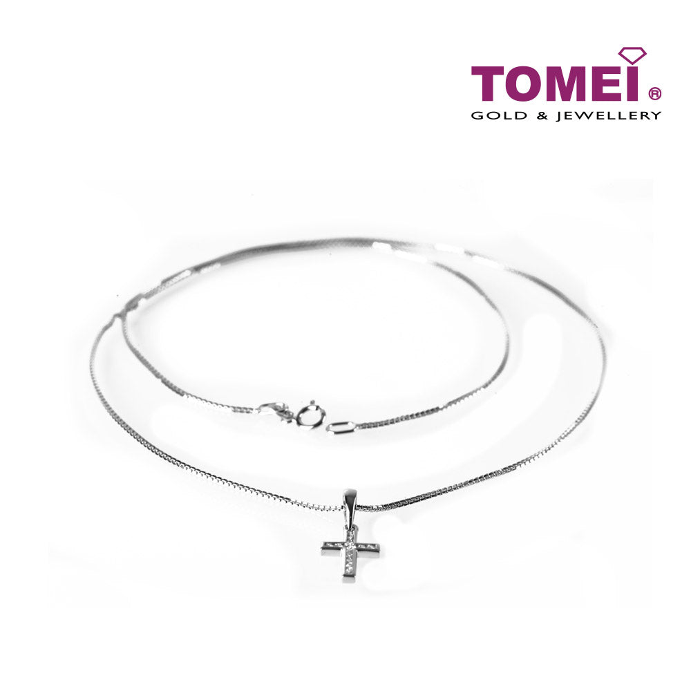 TOMEI Hope and Glory Pendant Set, White Gold 585 (P3344)