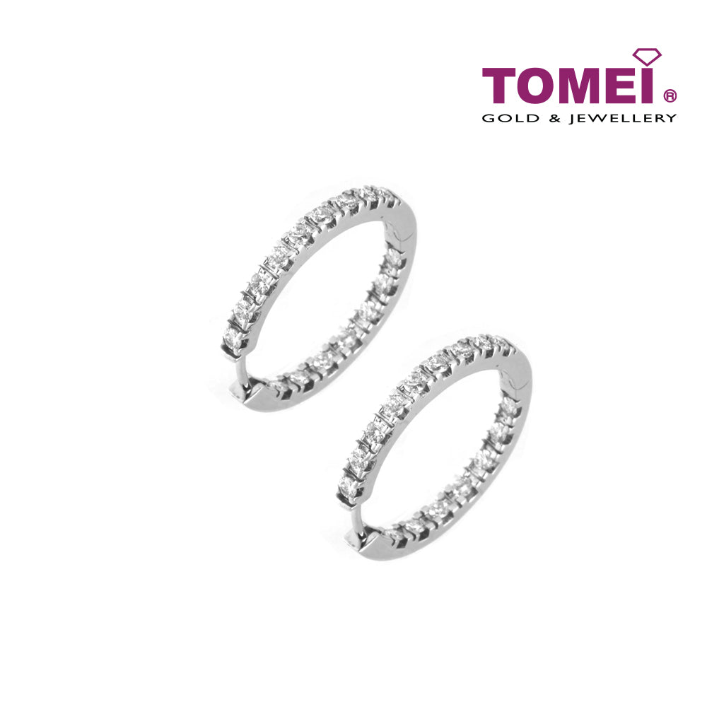 TOMEI Earrings, Diamond White Gold 750 (E181)