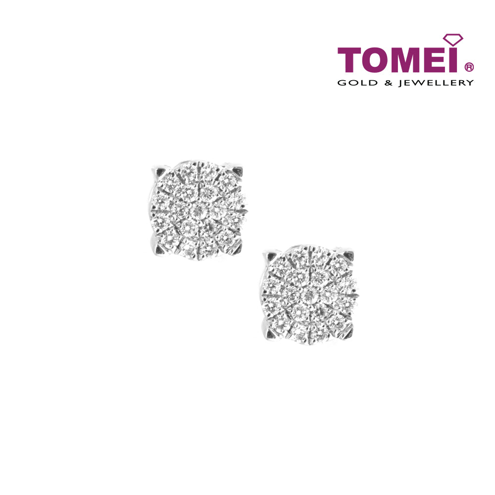 TOMEI Earrings, Diamond White Gold 750 (E1747)