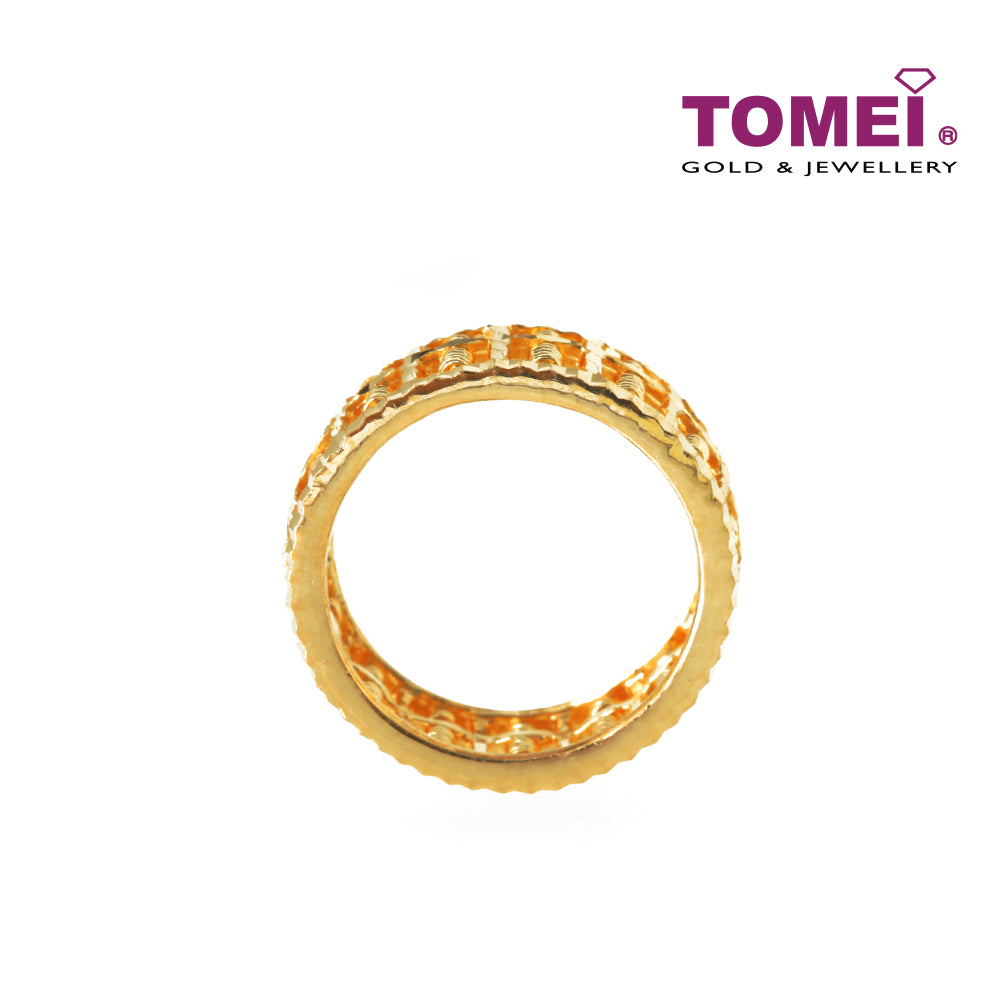 TOMEI Vignette of Abacus-esque Splendour Ring, Yellow Gold 916 (9O-CLSP-1C)
