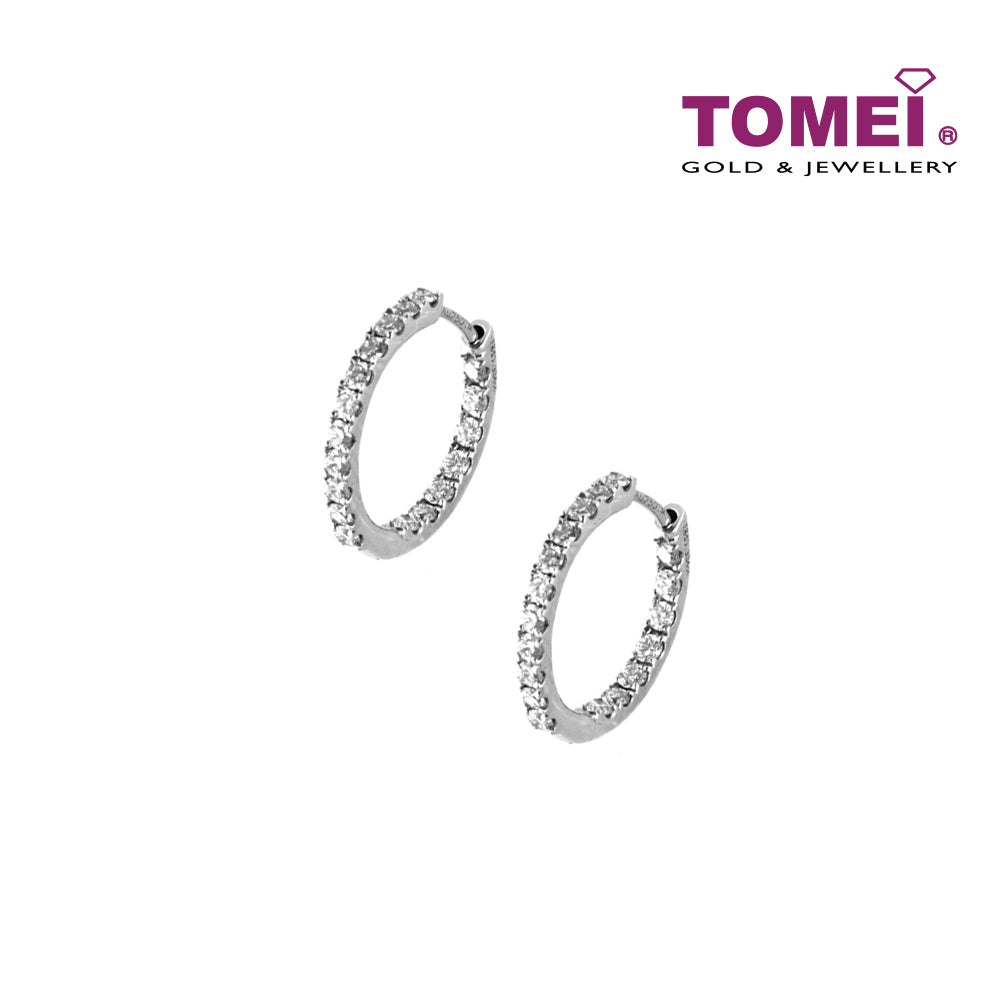 TOMEI Earrings, Diamond White Gold 750 (E744)