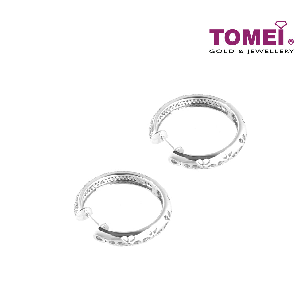 TOMEI Earrings, Diamond White Gold 750 (E810)