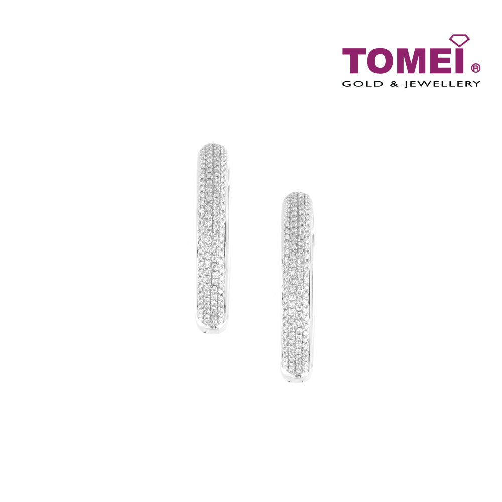 TOMEI Earrings, Diamond White Gold 750 (E810)