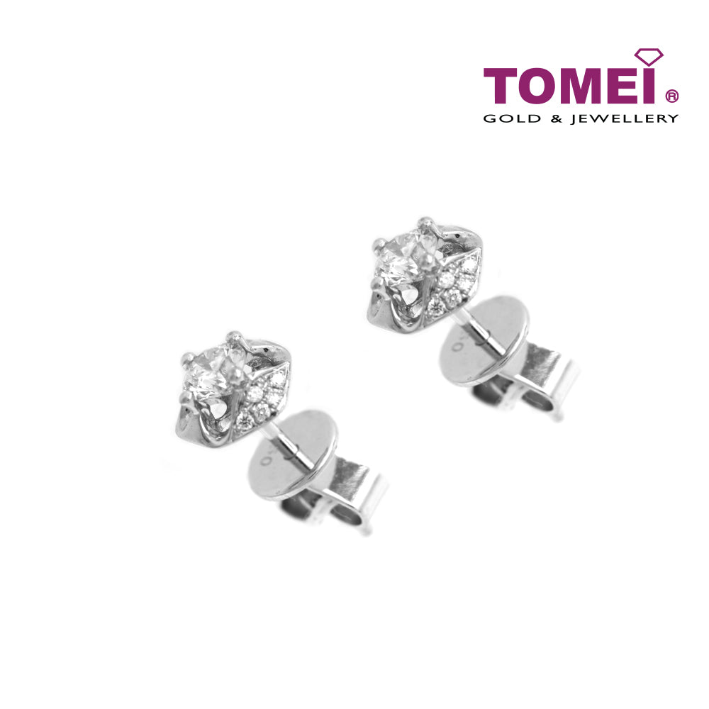 TOMEI Refulgent Rays of Glamour Earrings, Diamond White Gold 750 (E1407)