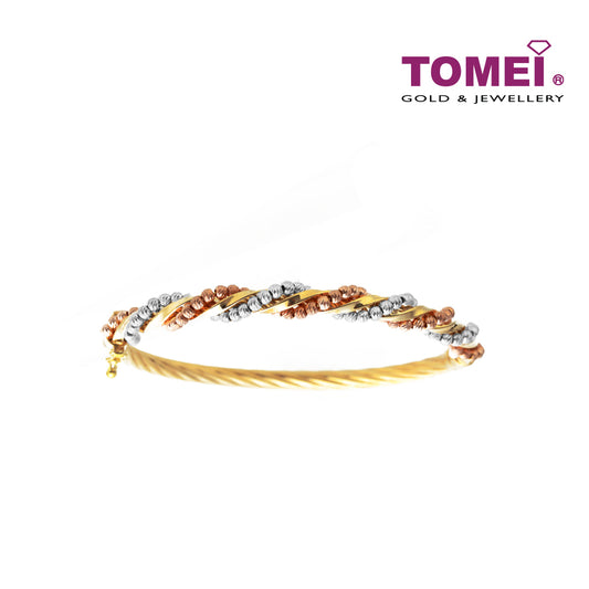 TOMEI Splendorously Frabjous Bangle, Yellow Gold 916