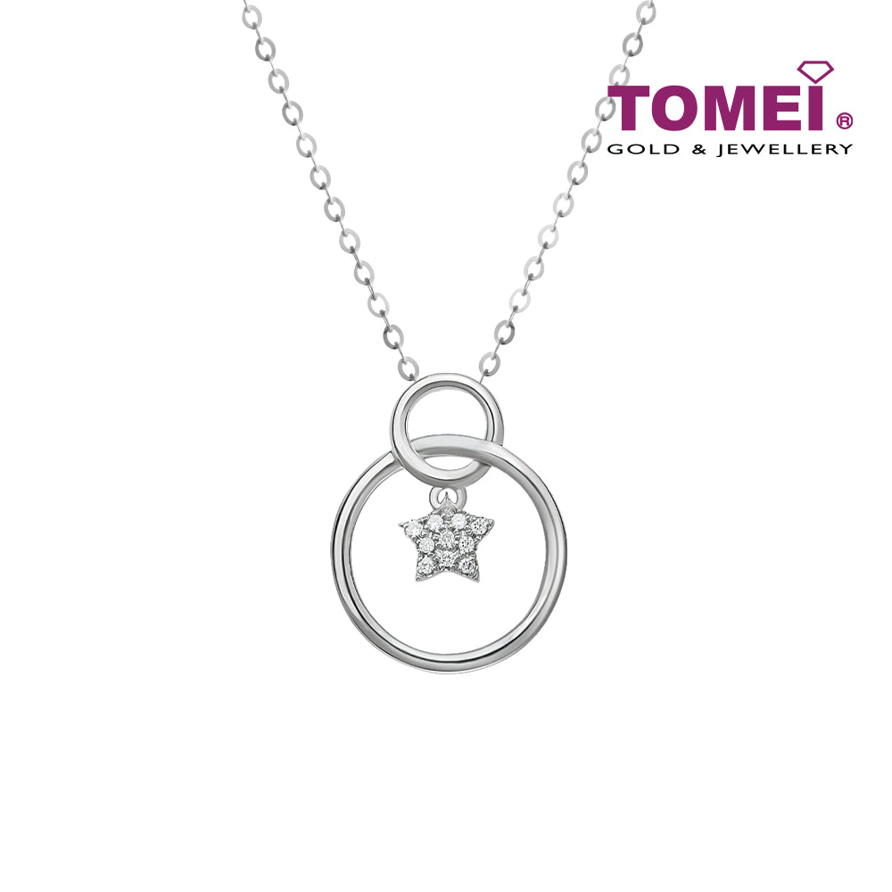 TOMEI A Shining Star Diamond Pendant Set, White Gold (P5692)