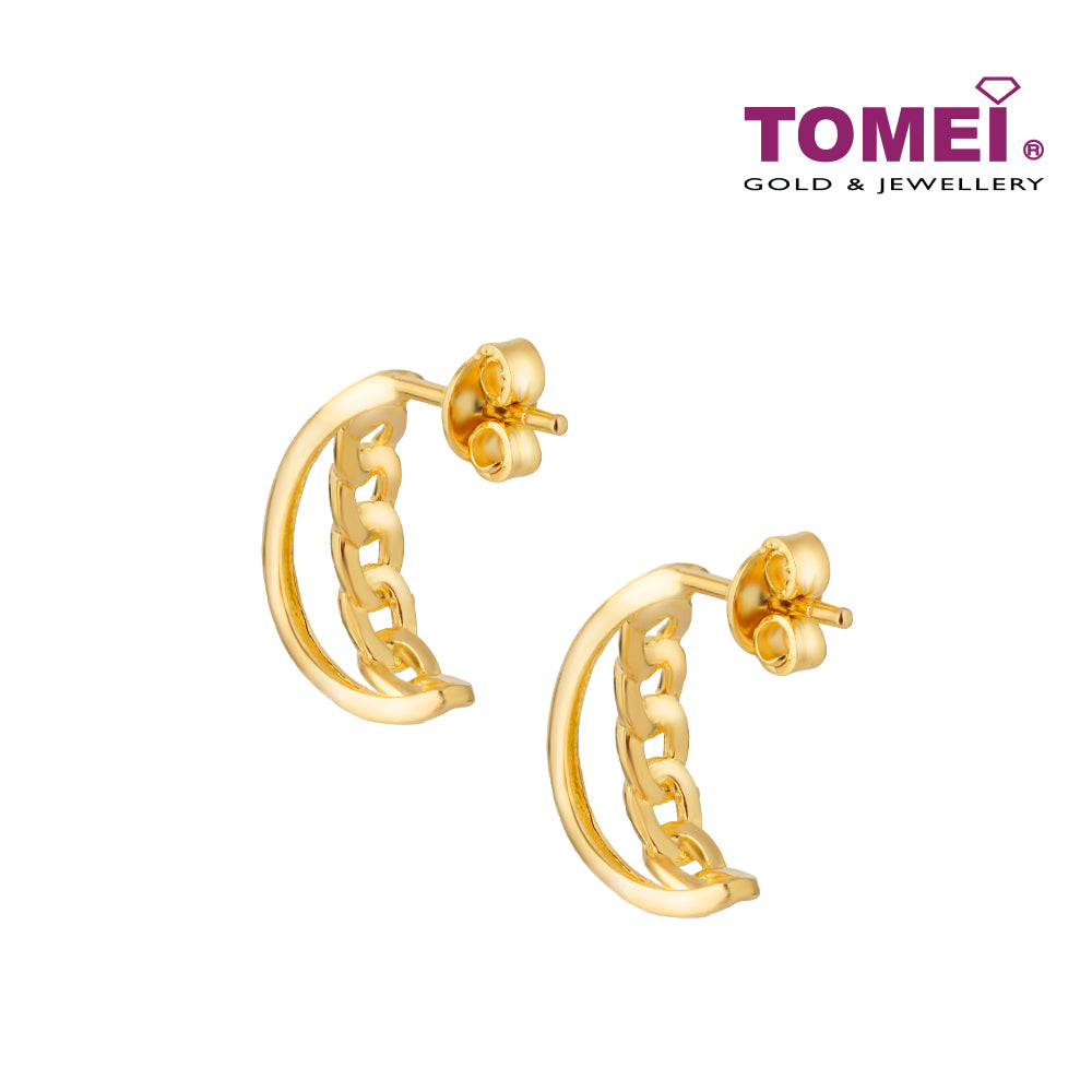 TOMEI Dangling Earrings, Yellow Gold 916