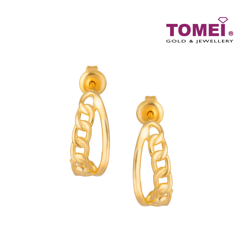 TOMEI Dangling Earrings, Yellow Gold 916