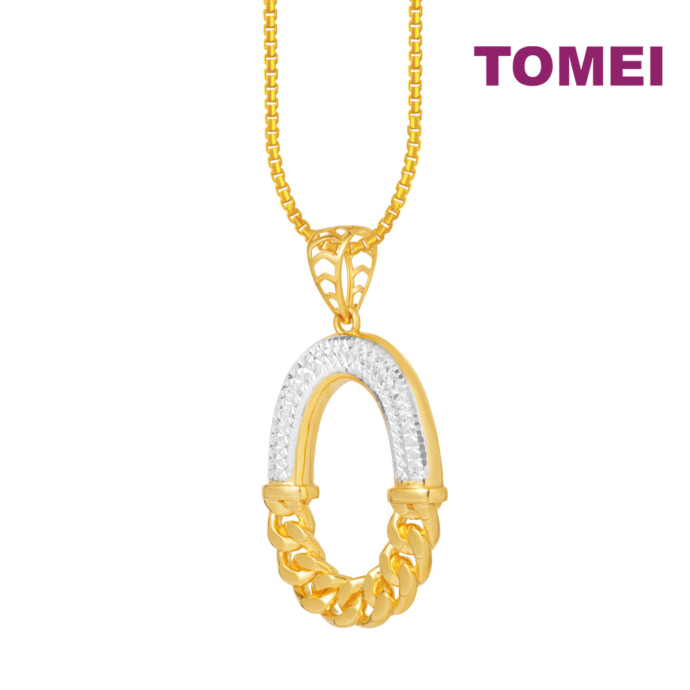 TOMEI Dual-Tone Knotted Pendant, Yellow Gold 916