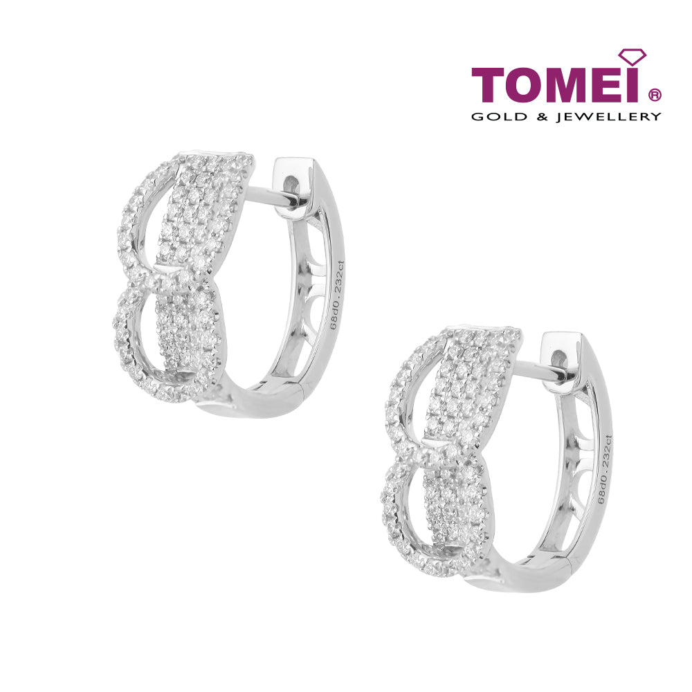 TOMEI Bonnie Earrings, White Gold 750 (E1897)