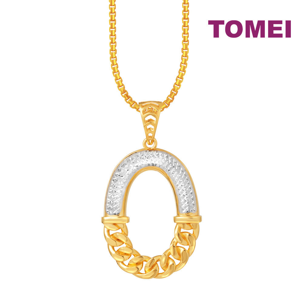 TOMEI Dual-Tone Knotted Pendant, Yellow Gold 916