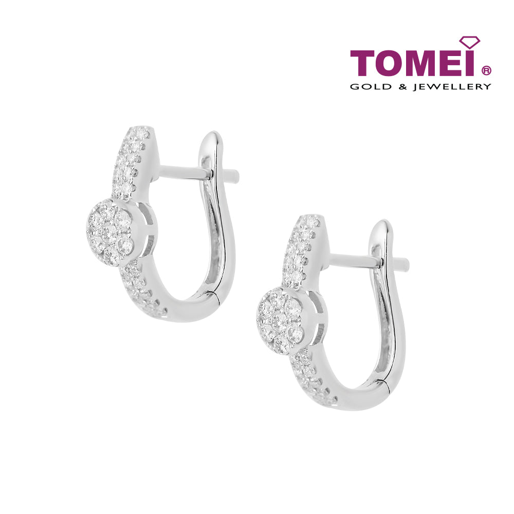 TOMEI Clarissa Earrings, White Gold 750 (E1519)