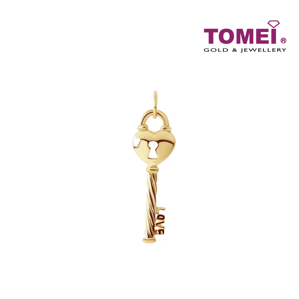 TOMEI Key with Loving Sensuality Pendant, Yellow Gold 916