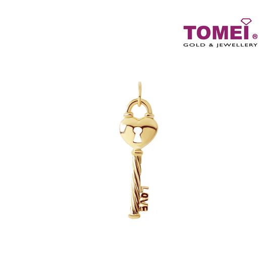 TOMEI Key with Loving Sensuality Pendant, Yellow Gold 916
