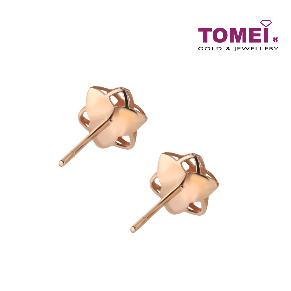 TOMEI Rouge Collection, Resplendently Floriated Earrings, Rose Gold 750 (WQ14-DS)
