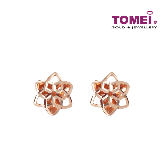 TOMEI Rouge Collection, Resplendently Floriated Earrings, Rose Gold 750 (WQ14-DS)