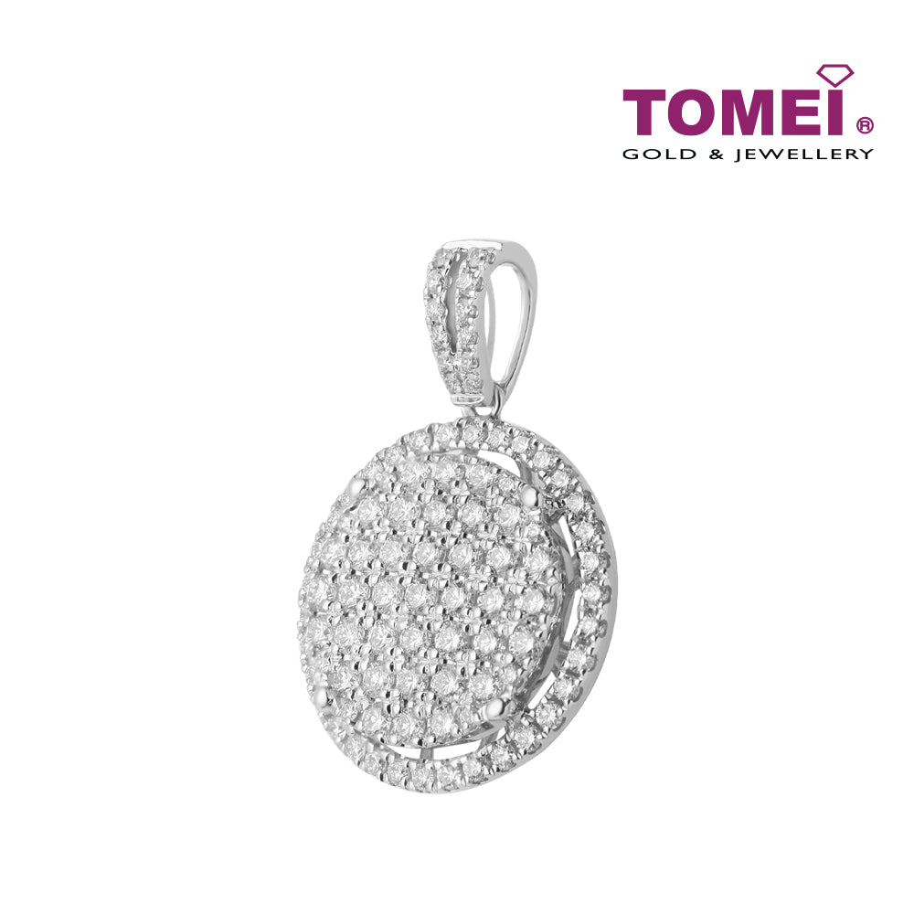 TOMEI Diamond Pendant, White Gold 750 (P6037)