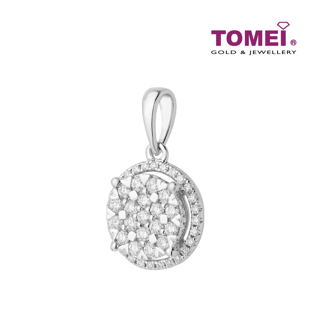 TOMEI Diamond Pendant, White Gold 750 (P5425)