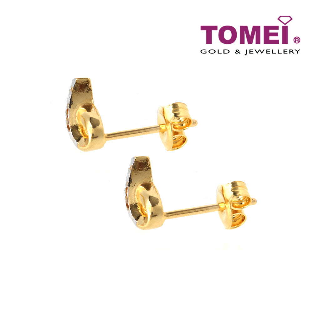 TOMEI Earrings, Yellow Gold 916 (9Q-YG1230E-2C)