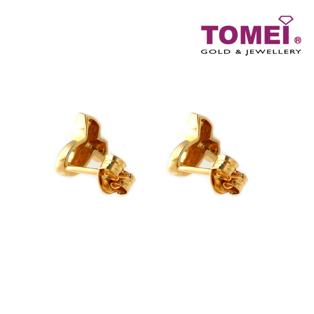 TOMEI Earrings, Yellow Gold 916 (9Q-YG1230E-2C)