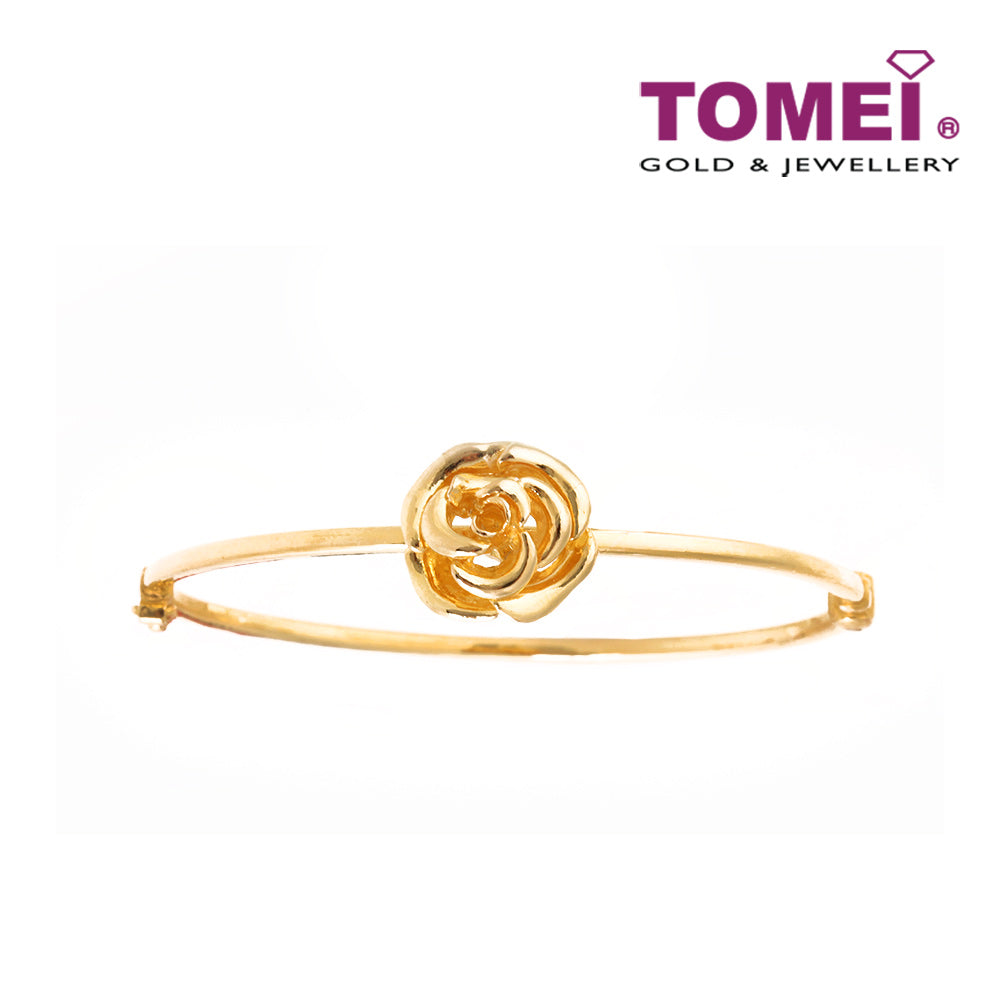 TOMEI Petal of Love Bangle, Yellow Gold 916 (WS-BK1489-1C)