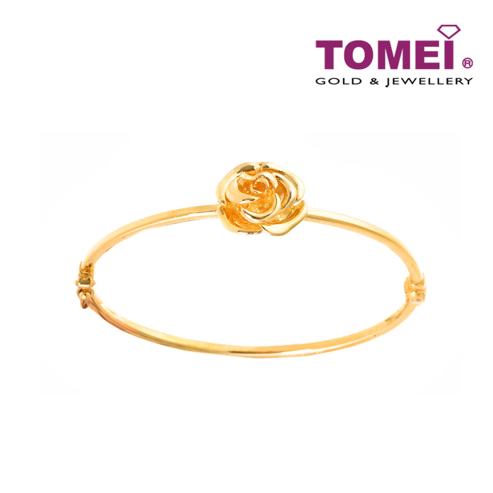TOMEI Petal of Love Bangle, Yellow Gold 916 (WS-BK1489-1C)