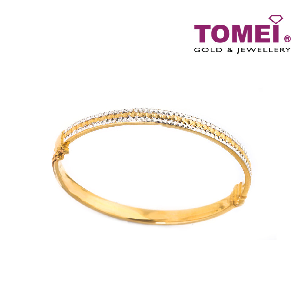 TOMEI Bangle, Yellow Gold 916 (9L-BK1329-2C)