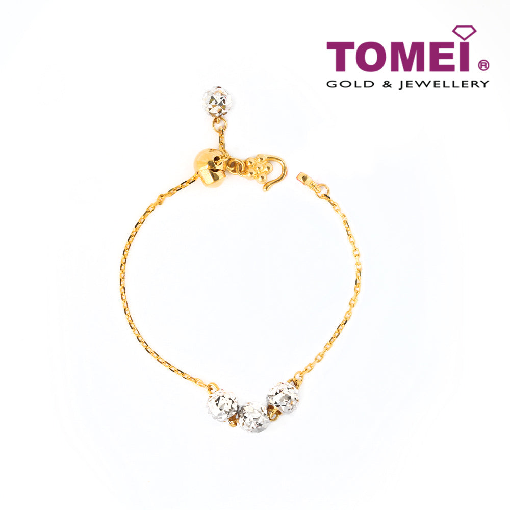 TOMEI Bracelet of Childhood Joy and Delight, Yellow Gold 916 (9M-BR3729-2C)