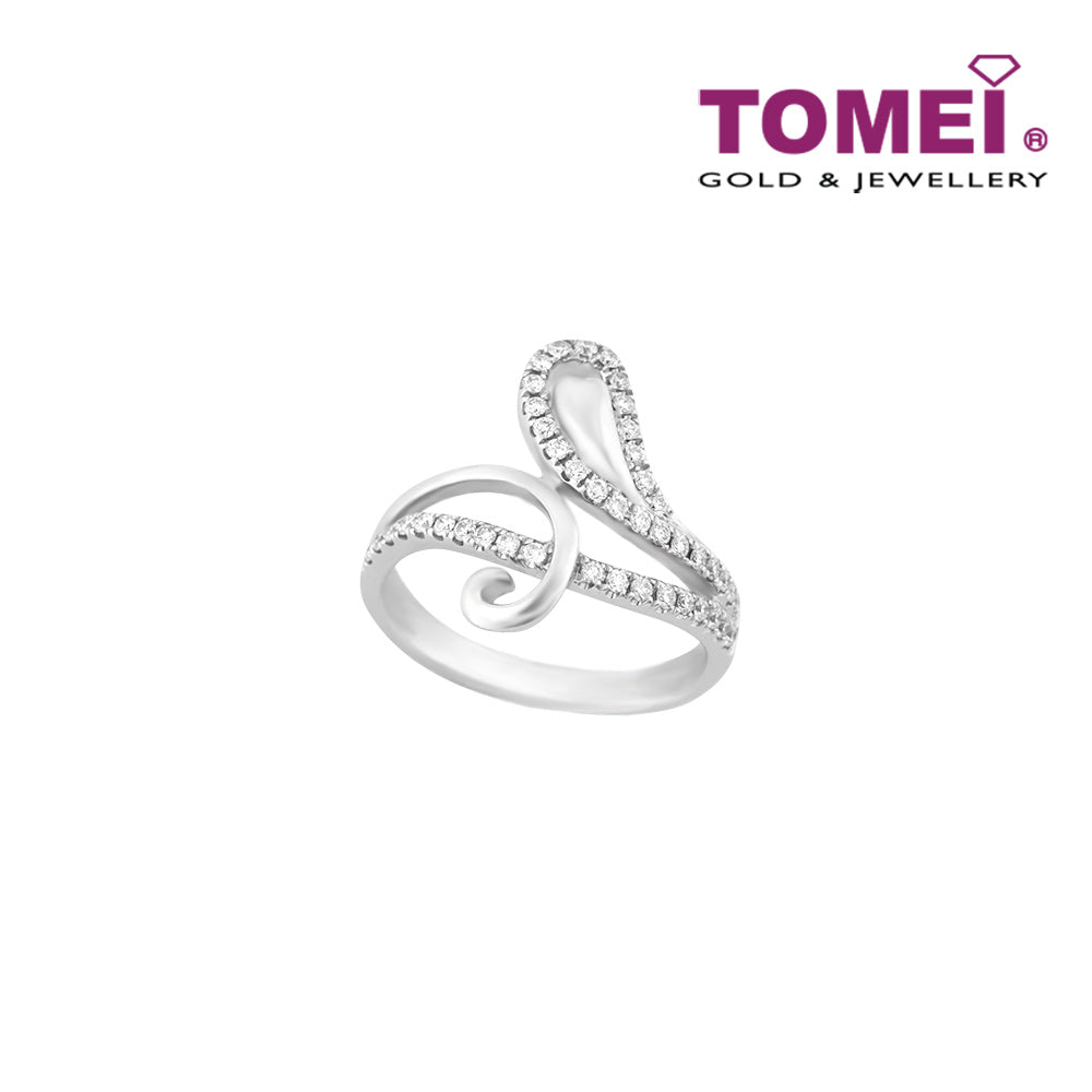 TOMEI Pizzazz in Glittering Splendour Ring, Diamond White Gold 375 (R3291)