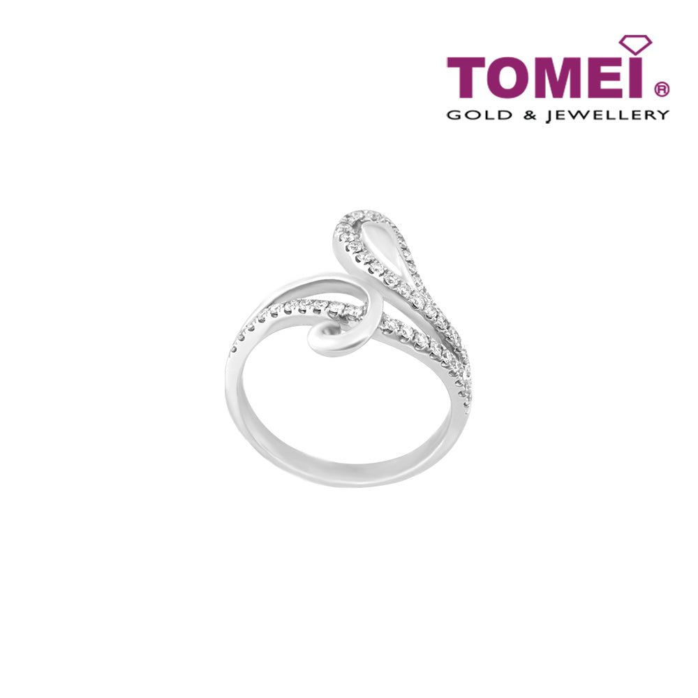TOMEI Pizzazz in Glittering Splendour Ring, Diamond White Gold 375 (R3291)