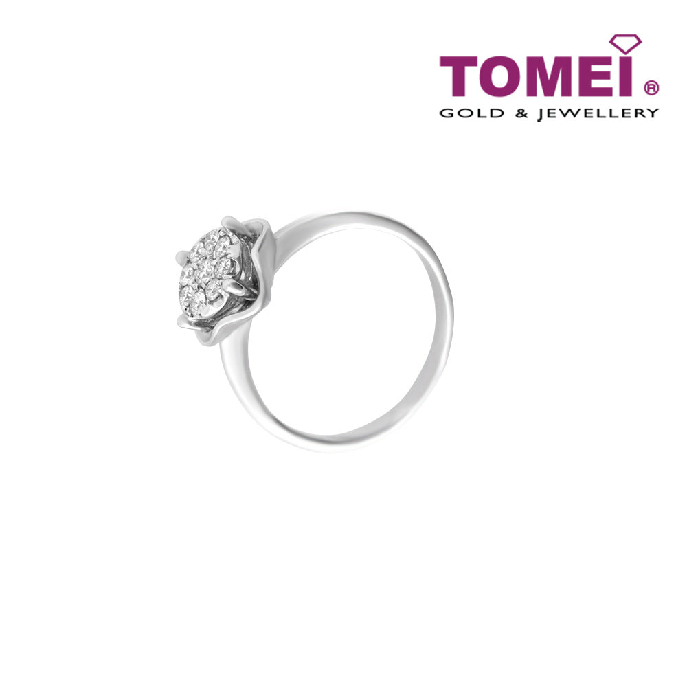 TOMEI Luxuriation in Glittering Sparks Ring, Diamond White Gold 585