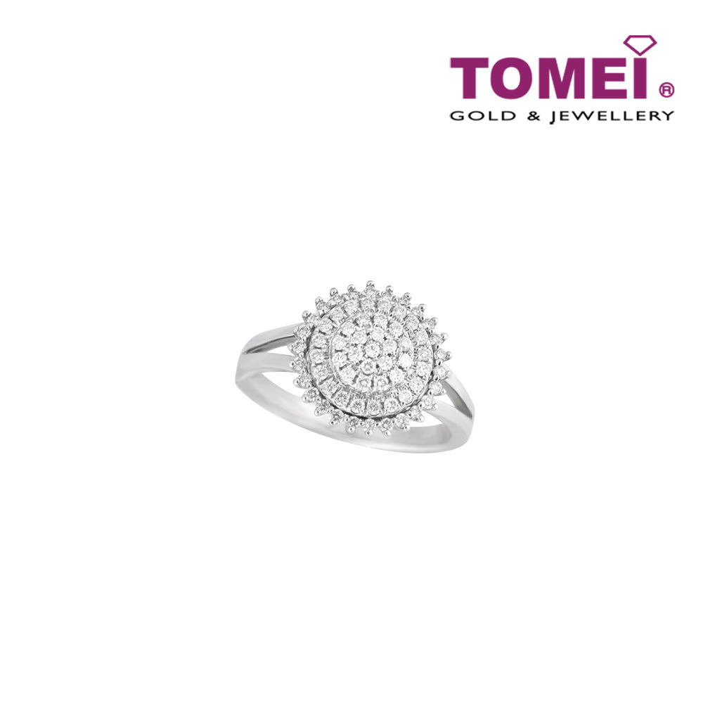TOMEI Ring, Diamond White Gold 750