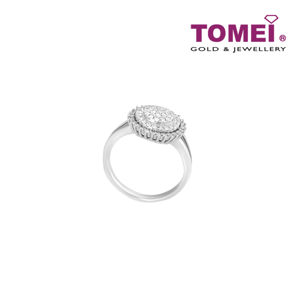 TOMEI Ring, Diamond White Gold 750