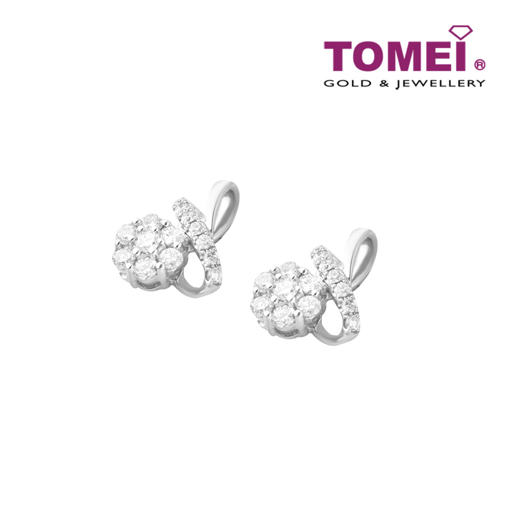 TOMEI Earrings, Diamond White Gold 750 (E938)