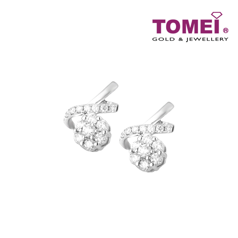 TOMEI Earrings, Diamond White Gold 750 (E938)