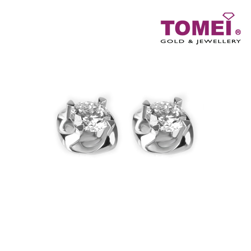 TOMEI Florentina Earrings, Diamond White Gold 750 (E1309)