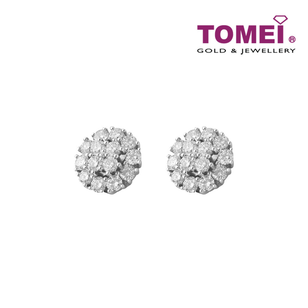 TOMEI Earrings, Diamond White Gold 750 (E1422)